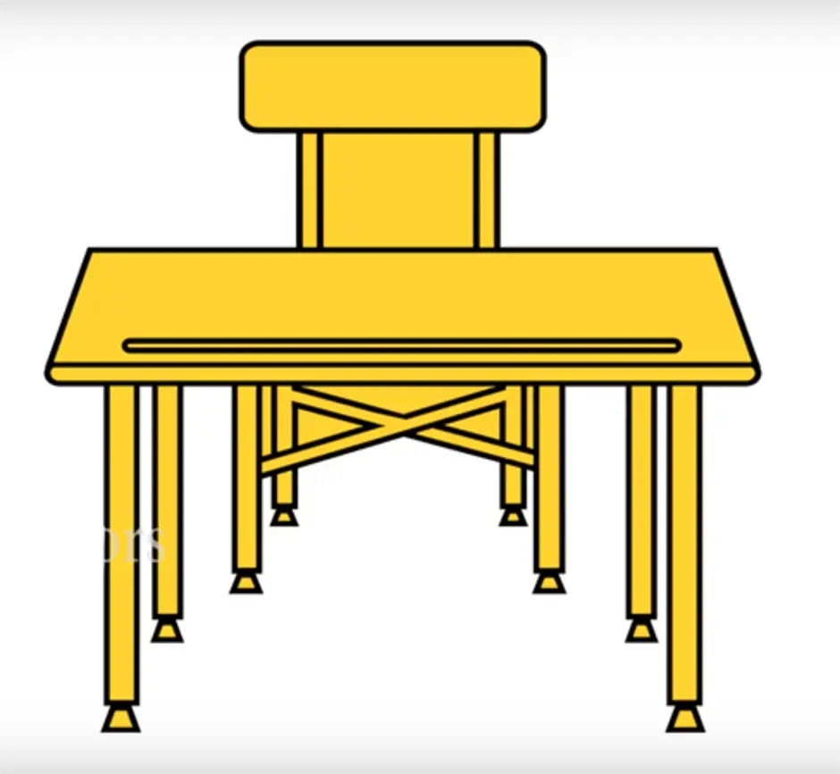 Парта и стул рисунок