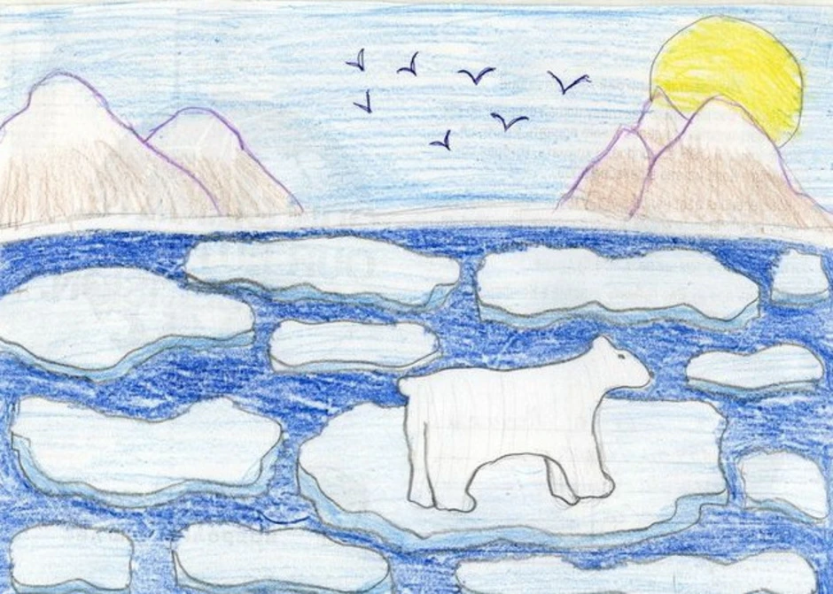 Рисунок от южных морей до полярного края. Арктика рисунок. Арктика детские рисунки. Рисование на тему Арктика. Рисунки для 4 класса.