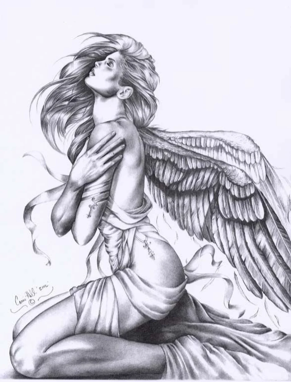 ангел голая рисунок фото 51