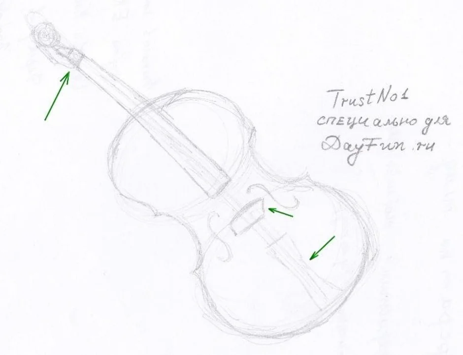 Рисунок скрипка для детей 3 класса