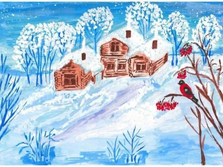 Как рисовать зиму. Зима рисунок. Детские рисунки на тему зима. Зимний пейзаж для детей. Зимний пейзаж в садик.