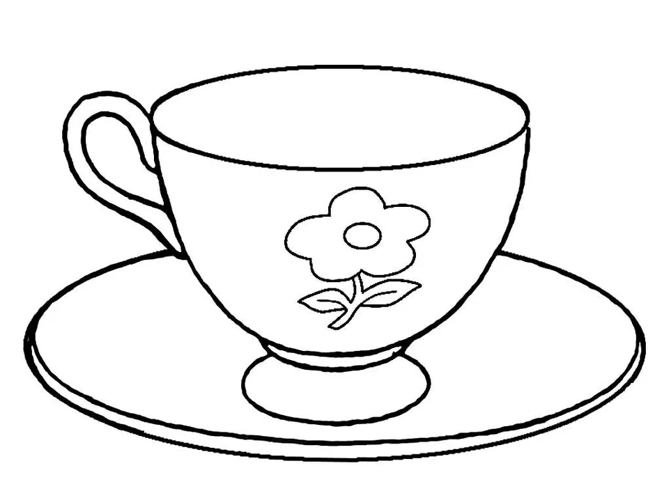 Чашка с блюдцем чайная форма Весенняя рисунок Саламандра