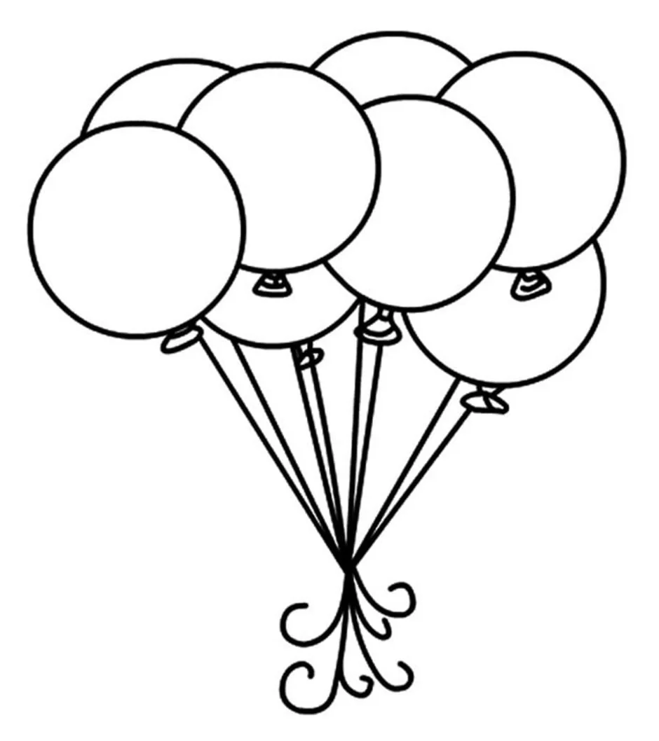 Раскраски Воздушные шарики | Распечатать бесплатно