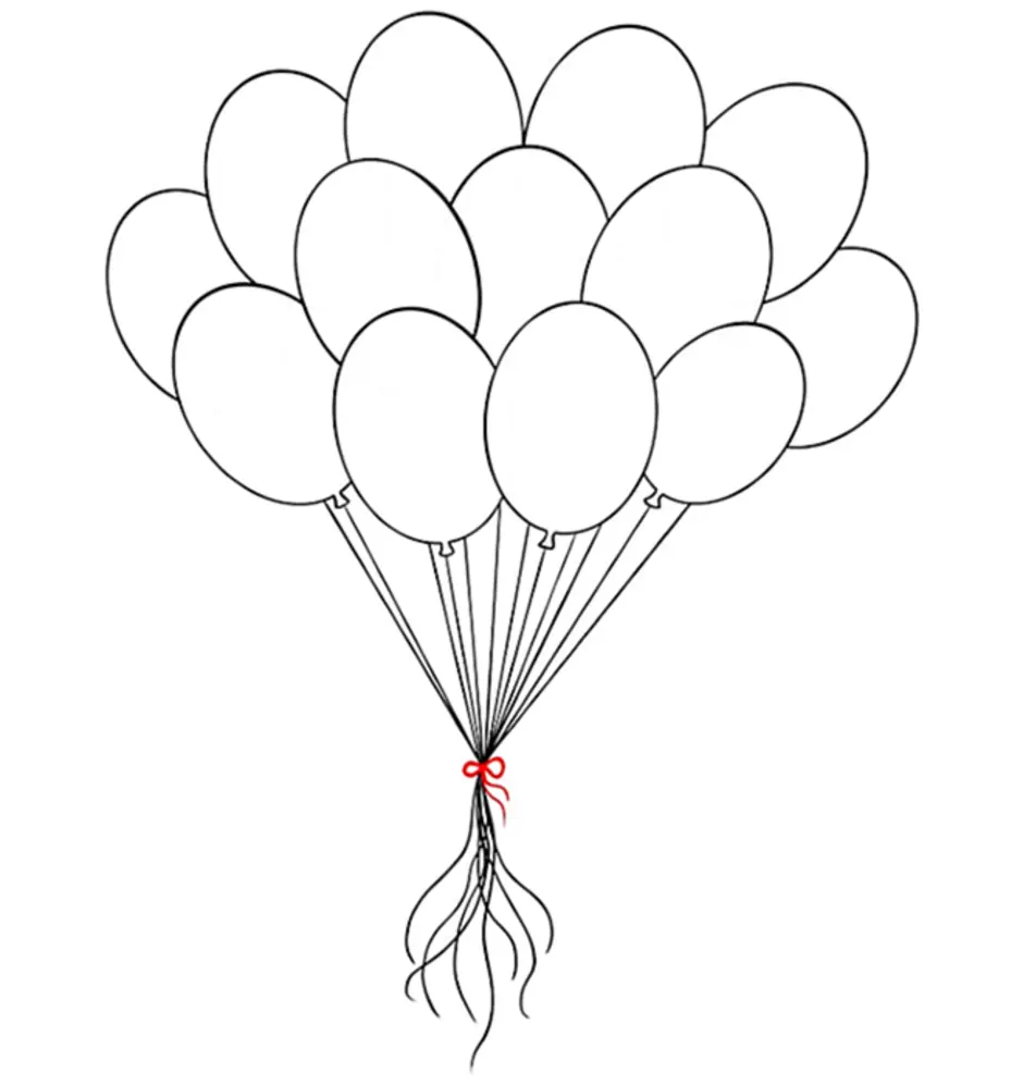 Конспект воздушного шарика. Рисуем воздушные шары. Рисунки воздушных шаров. Шарики рисунок. Шарики раскраска.