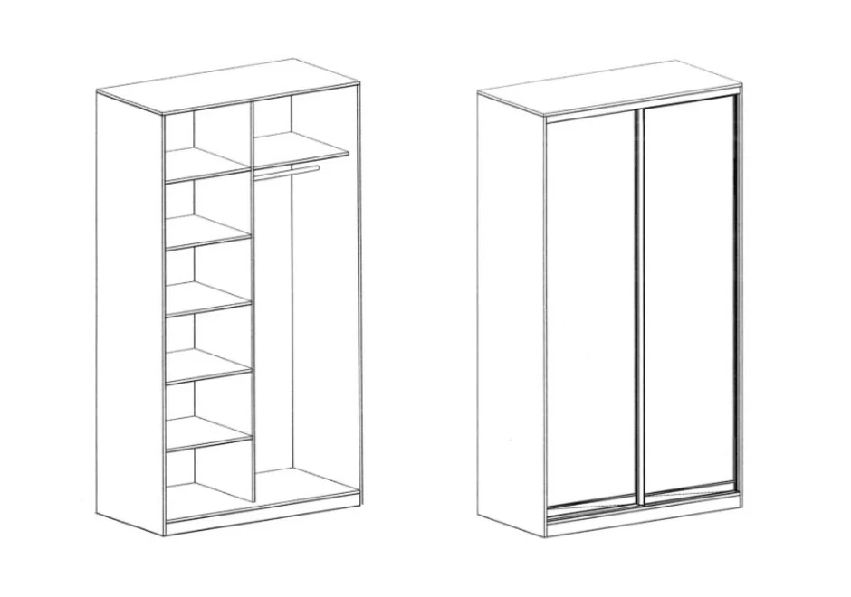 Шкаф купе как нарисовать
