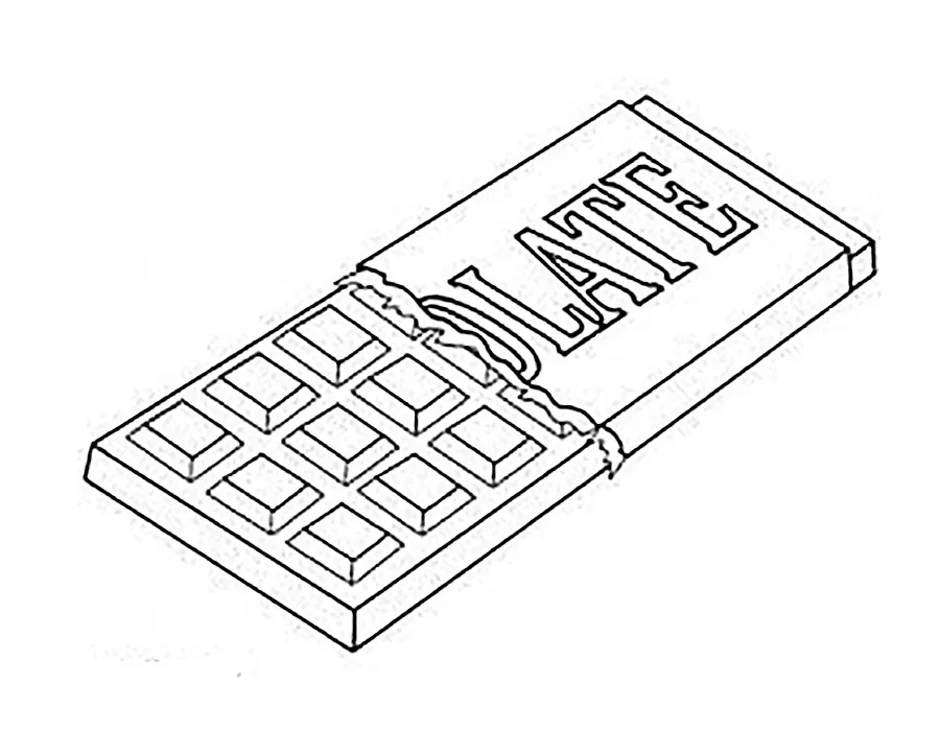 Как нарисовать плитку шоколада