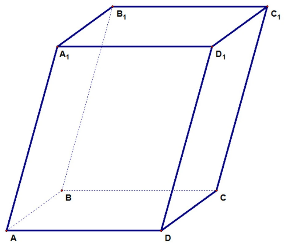 Как нарисовать наклонный параллелепипед