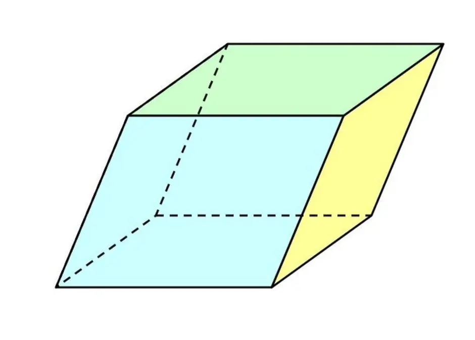 Наклонный параллелепипед чертеж