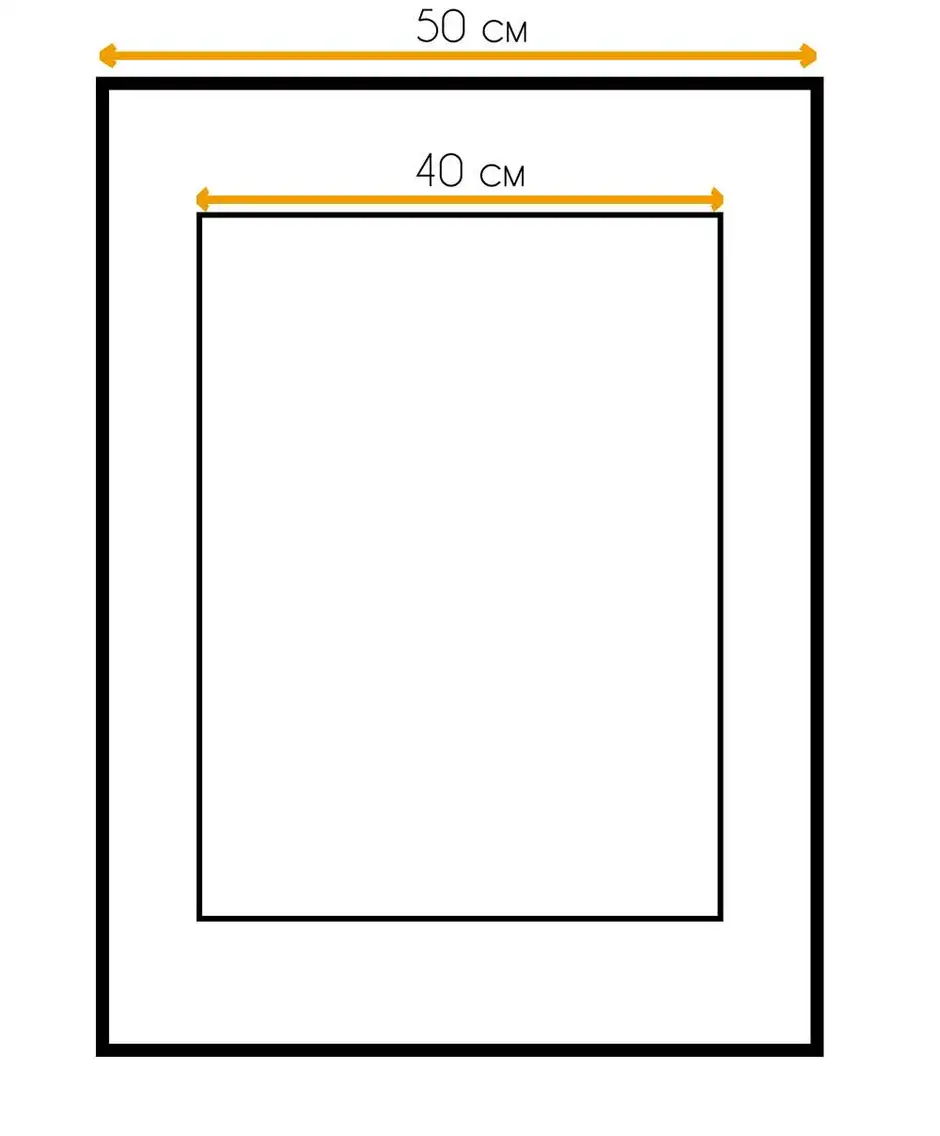 Паспарту для рисунка размеры рамки