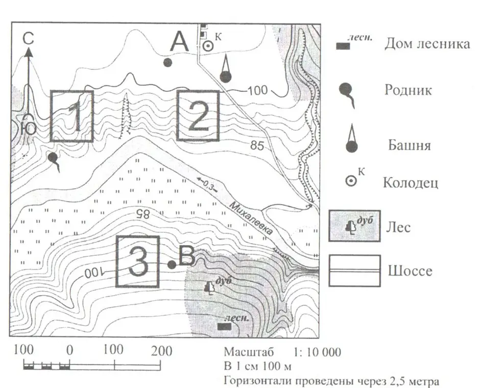 Понятие о карте плане и профиле местности