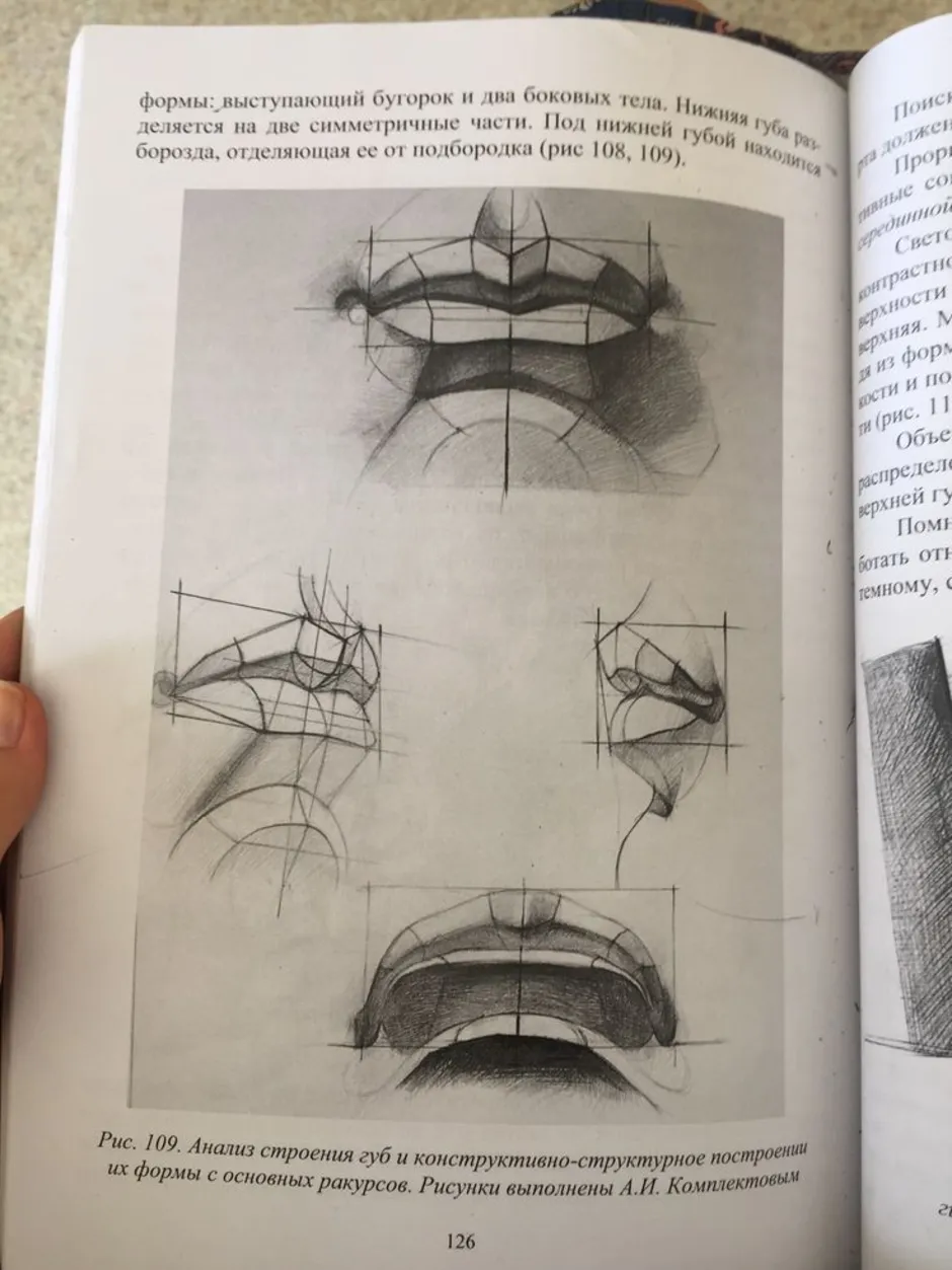 Губы академический рисунок