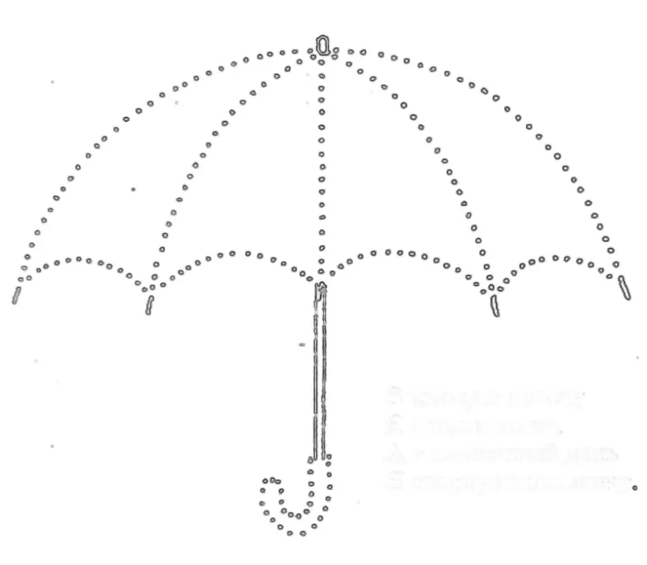 Картинка зонтика для раскрашивания