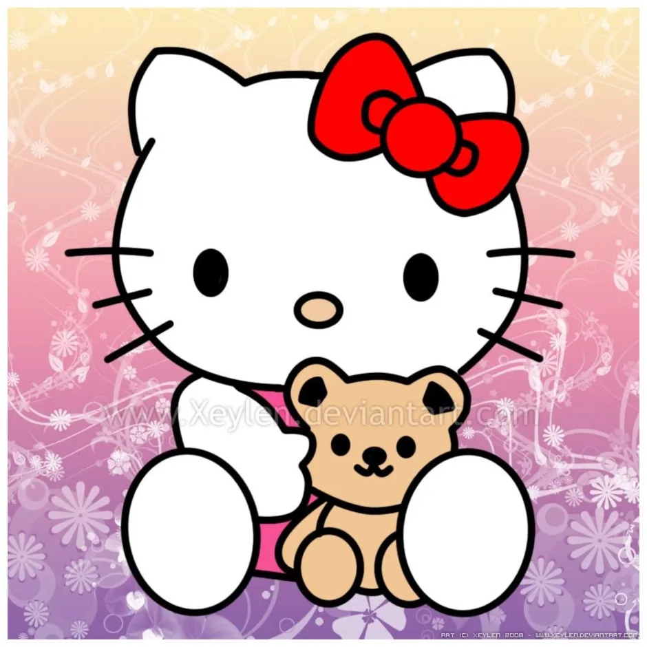 Срисовка рисунков hello kitty