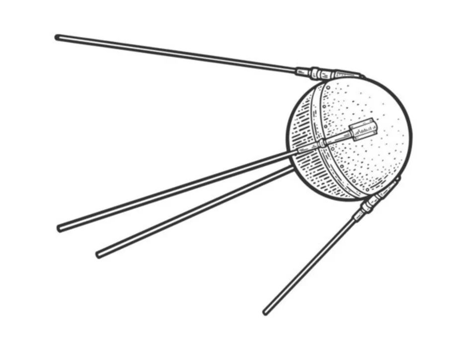 Искусственный спутник земли рисунок для детей
