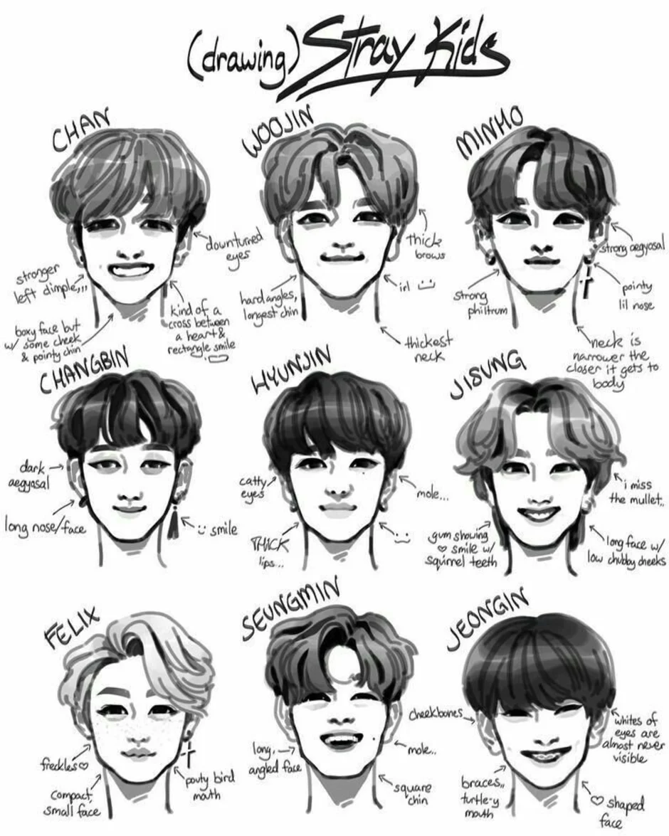 Легкий рисунок stray kids