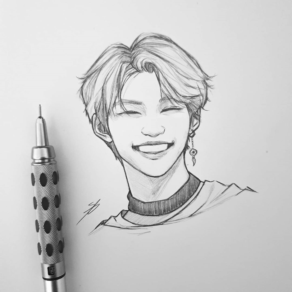 Легкий рисунок stray kids