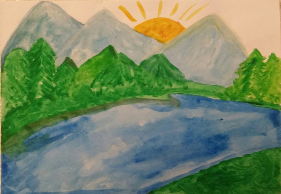 Рисунок красота гор окружающий мир. Горы для рисования. Горы глазами детей. Природа Башкортостана рисунки. Пейзаж гор рисунок.