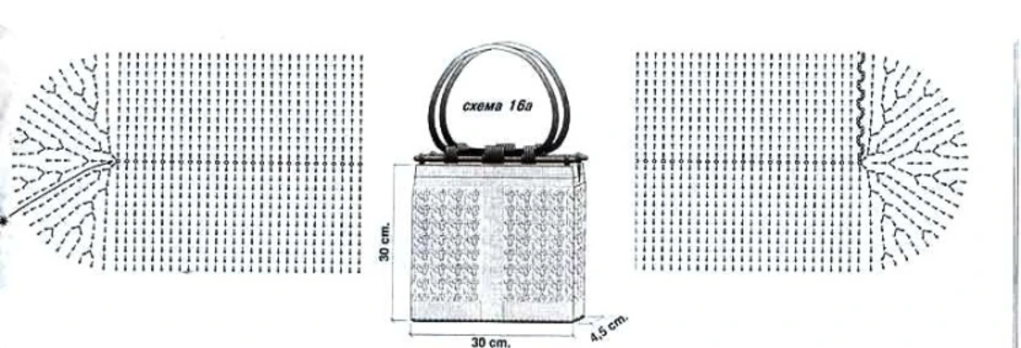 Схемы крючком для сумок из полиэфирного шнура