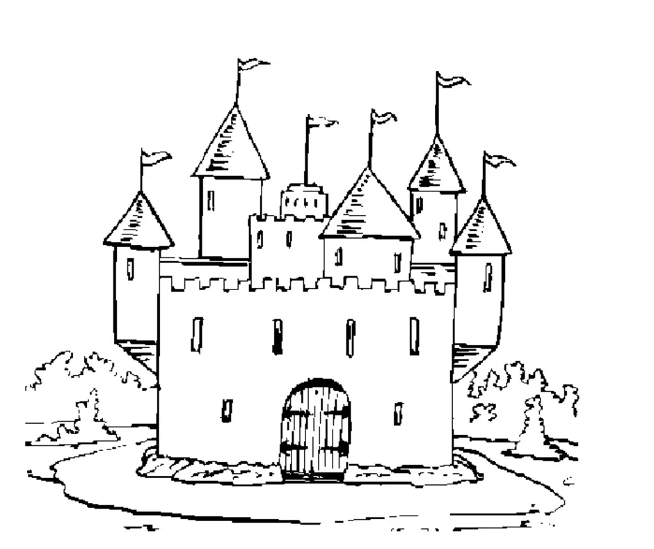 Средневековый замок 4 класс. Рыцарский замок средневековой Европы. Рыцарский замок в средневековой Европе рисунок. Европейский замок средневековья рисунки. Рыцарский замок в культуре средневековой Европы рисунок.