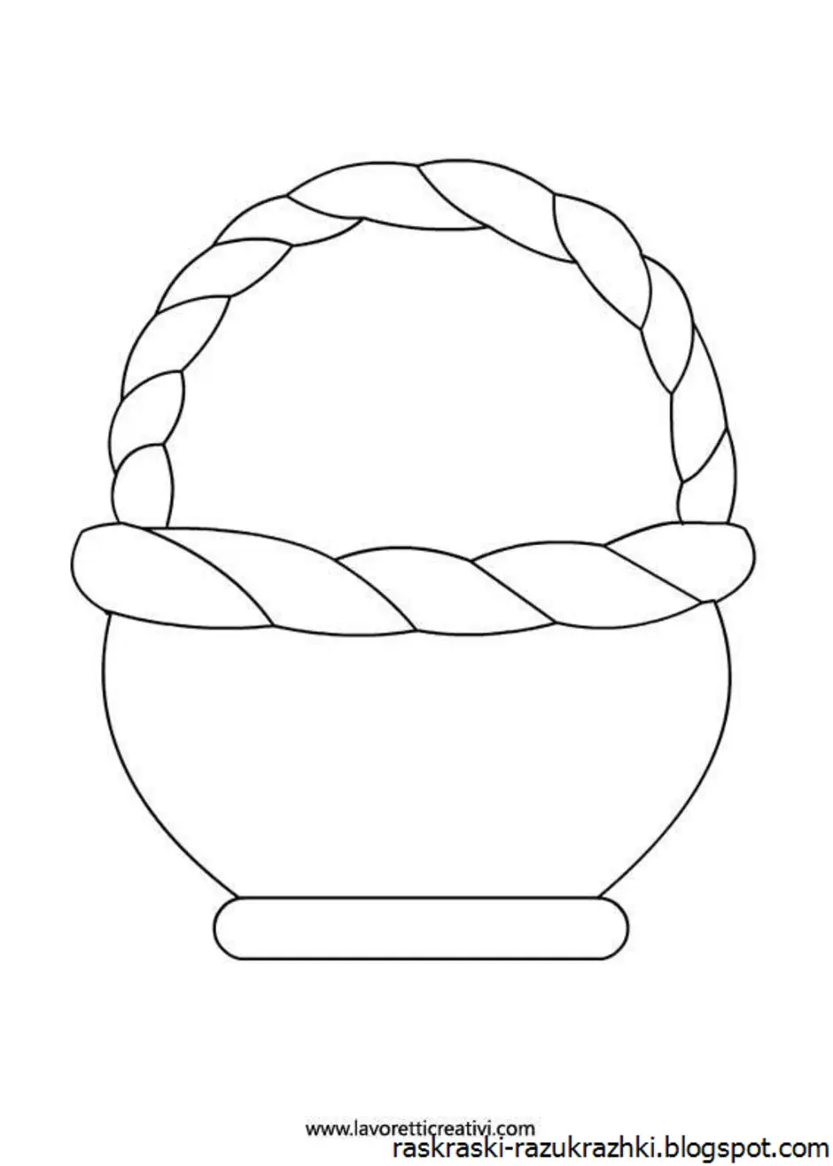 Корзинка картинка для детей шаблон