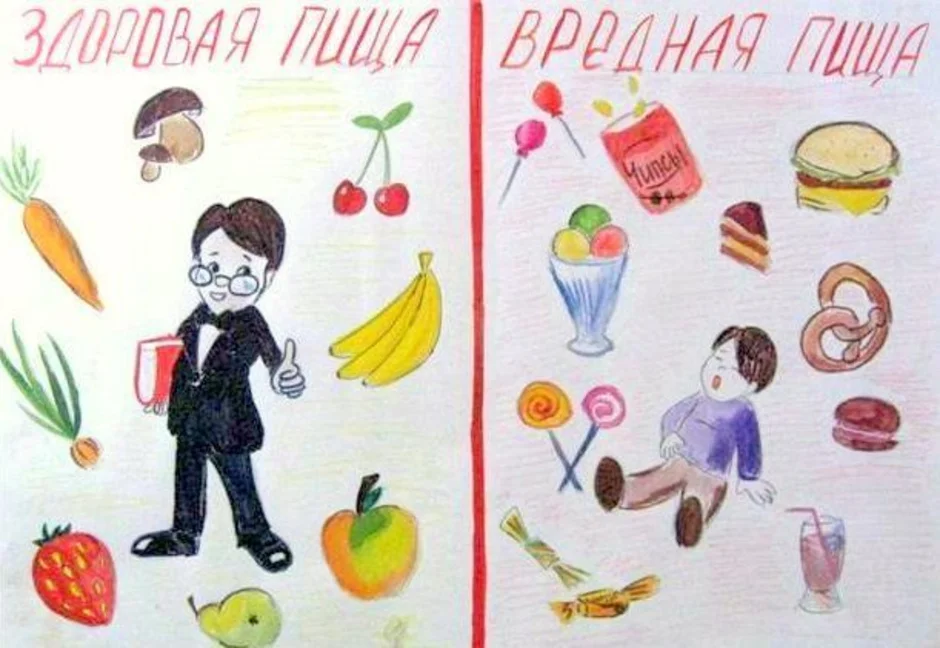 Полезные продукты рисунок