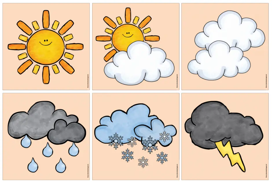 Картинки погода для детей в детском саду