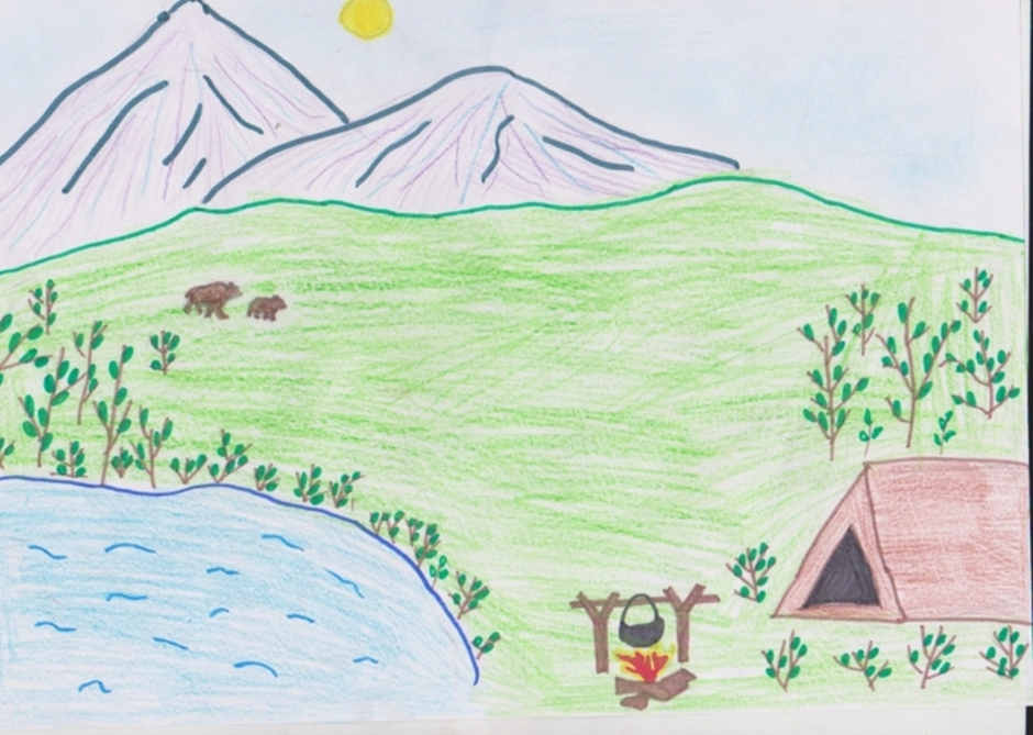 Нарисовать поверхность нашего края. Детские рисунки гор. Природа рисунок. Детские рисунки о природе карандашом. Рисунок на тему горы.