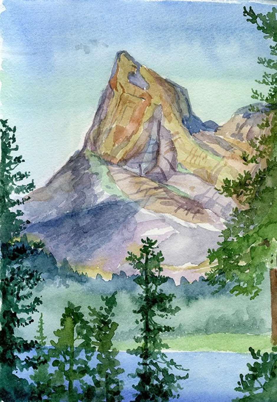 Рисунок красота гор окружающий мир. Рисуем горы. Горы цветными карандашами. Природа Сибири рисунок. Нарисовать горы.