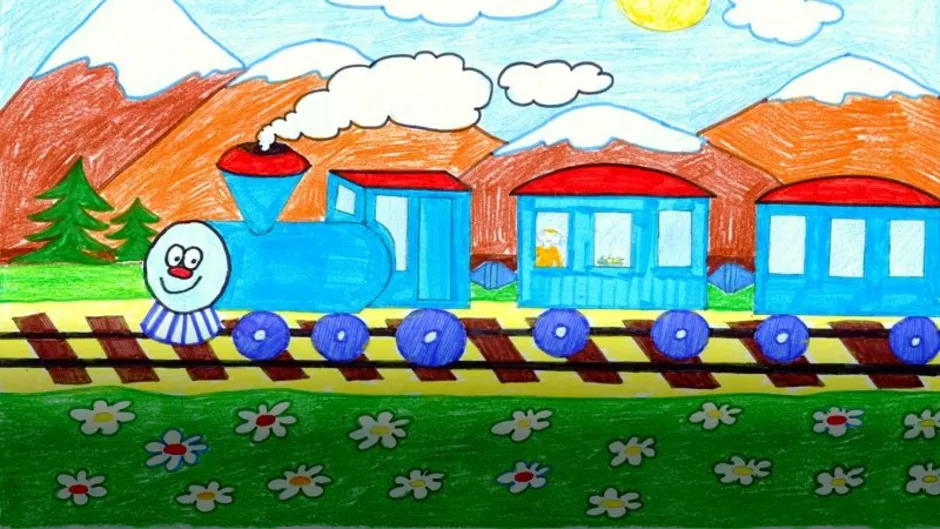 Нарисовать детскую железную. Рисование в подготовительной группе на тему поезд. Рисование поезд старшая группа. Рисование с детьми поезд. Рисование – «красивый поезд» младшая.