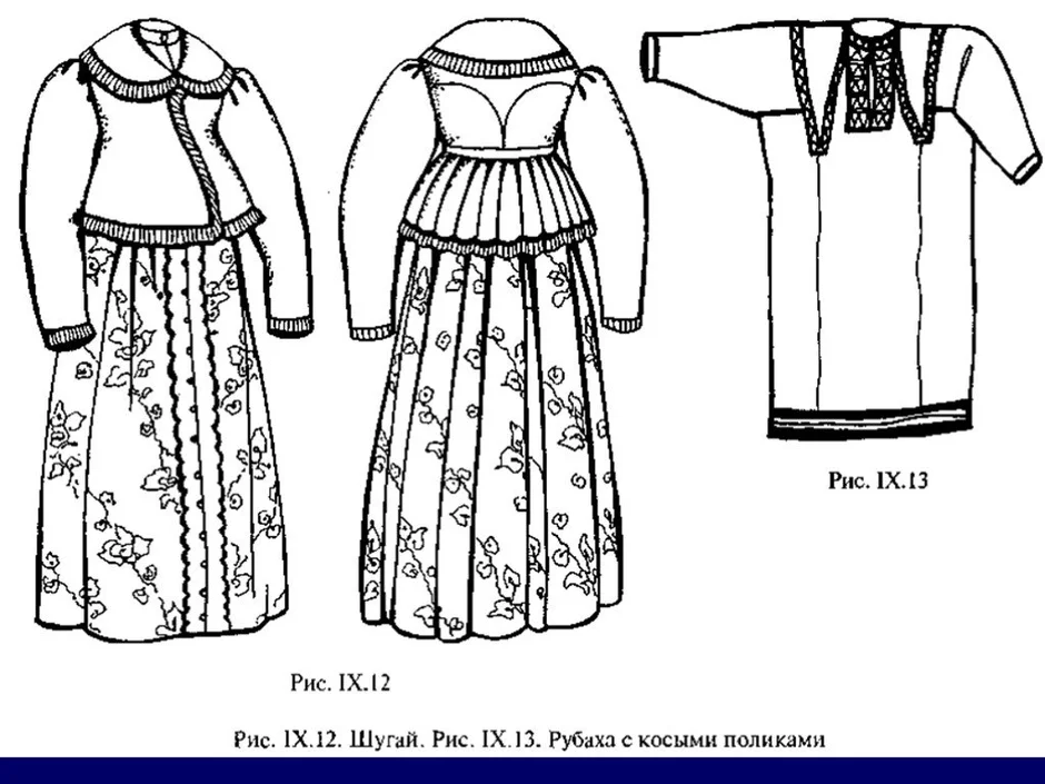 Древнерусский сарафан рисунок