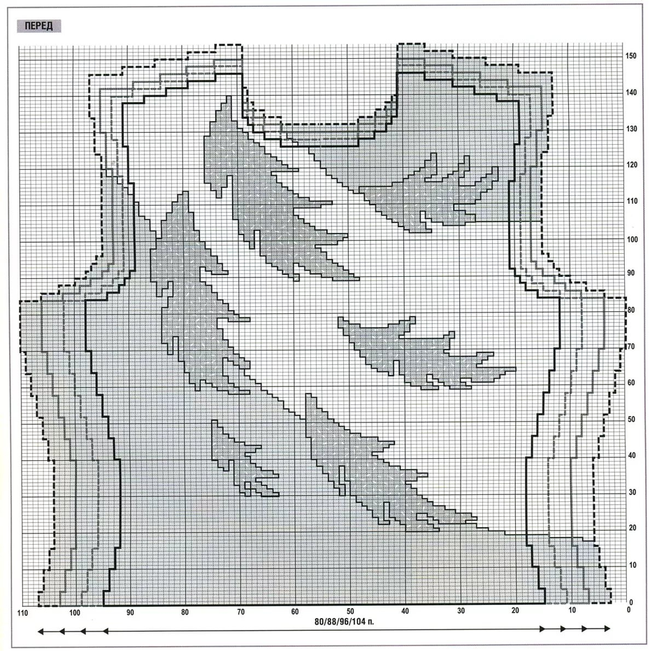 Рисунок для джемпера спицами