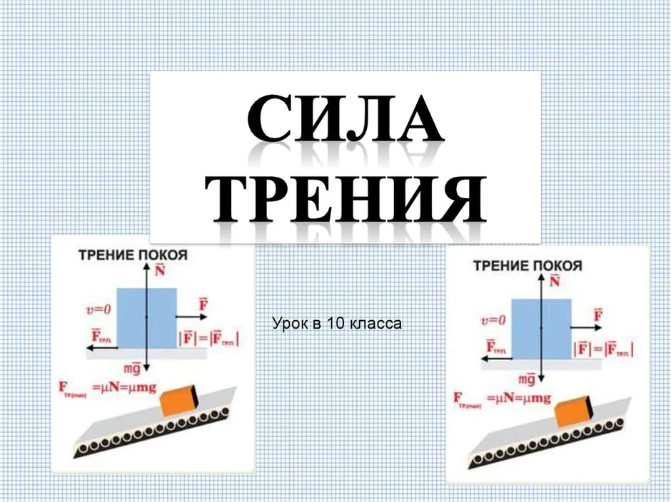 Проект по физике 9 класс сила трения