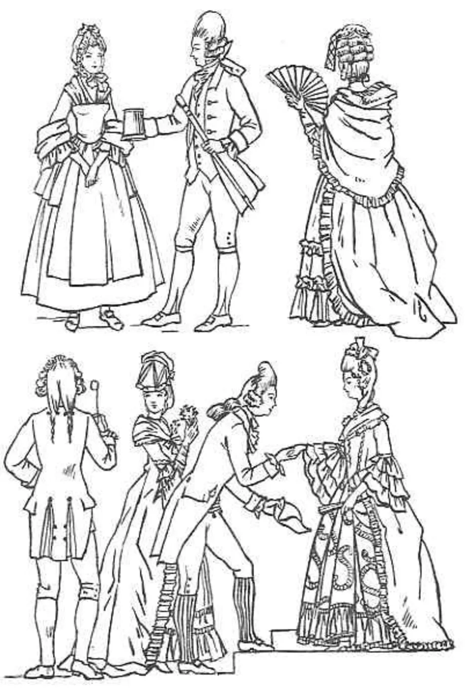 Костюм на бал рисунок. Костюм Западной Европы 17 века разукрашка. Костюм Барокко 17 века рисунок. Бал эпохи средневековья костюмы. Бальная одежда Западной Европы 17 века.
