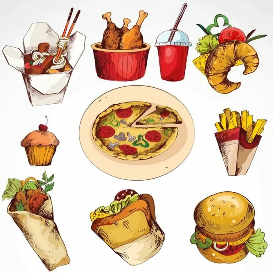 Бумажная еда картинки. Рисунки еды. Она рисунок. Е рисунок. Нарисованная еда.