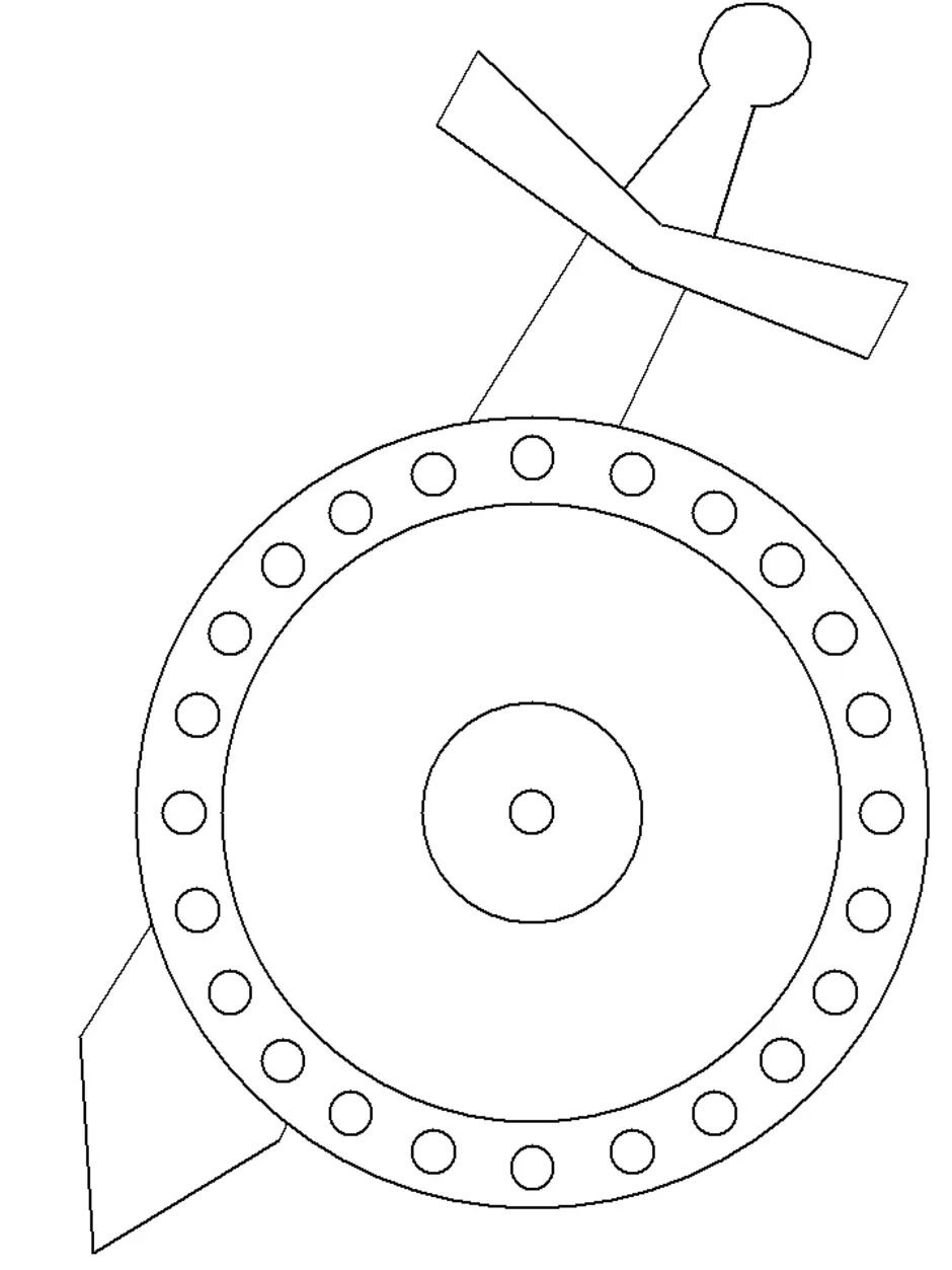 Нарисовать щит и меч 2 класс
