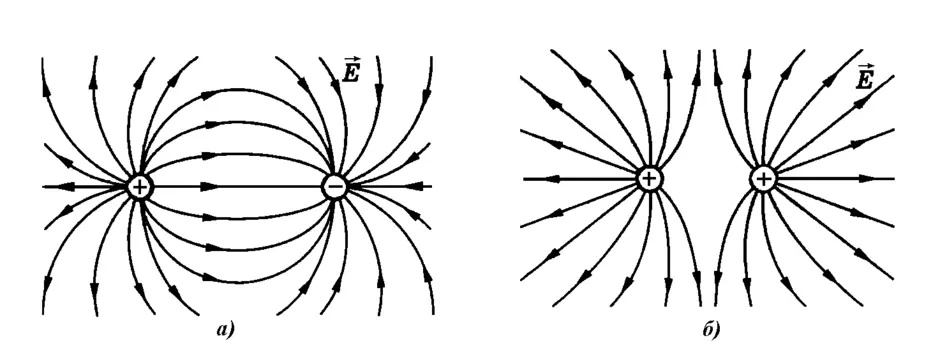 Силовые линии электрического поля рисунок