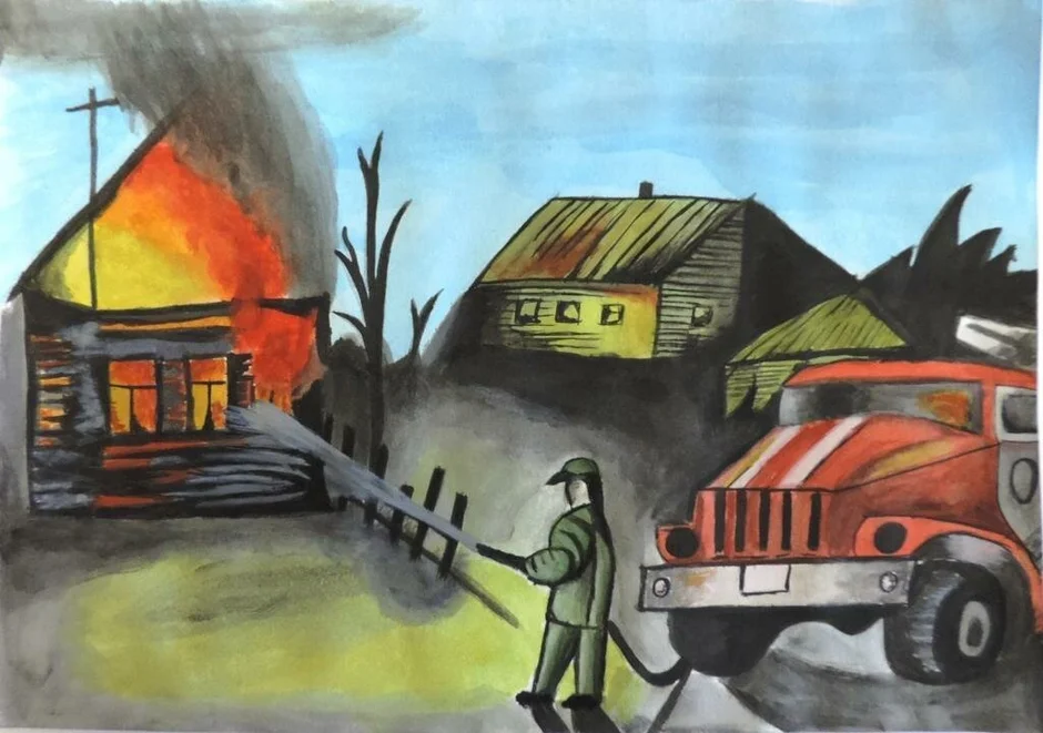 Рисунки для срисовки на тему пожарная безопасность (50 картинок) ✏
