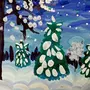 Детский рисунок зима