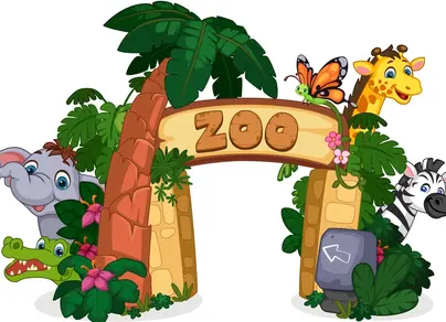 Вход в зоопарк рисунок