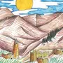 Детский рисунок гор