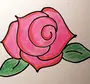 Роза рисунок простой для детей