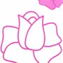 Роза рисунок простой для детей