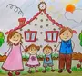 Детский рисунок семьи