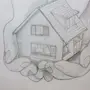 Современный дом рисунок