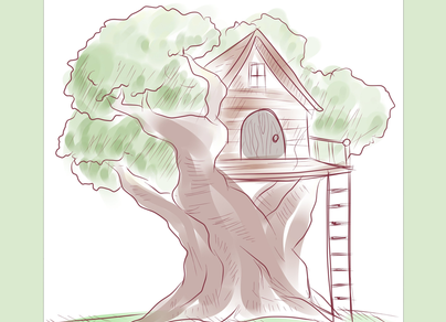 Дом на дереве рисунок