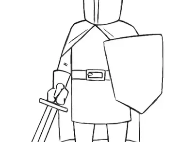 Рыцарь крестоносец рисунок