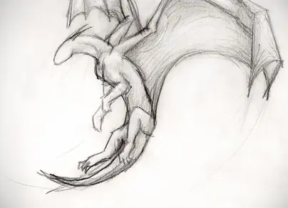 Маленький дракон рисунок