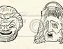 Маски древнегреческого театра рисунок