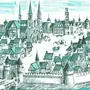 Европейские города средневековья рисунки