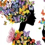 Женщина с цветами рисунок